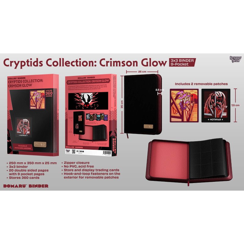 Gatherers' Tavern: DOMARU 9-Pocket Patch Binder - Cryptids Collection: Crimson Glow - sfeerbeeld