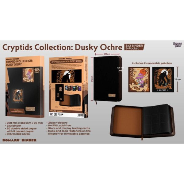 Gatherers' Tavern: DOMARU 9-Pocket Patch Binder - Cryptids Collection: Dusky Ochre - sfeerbeeld