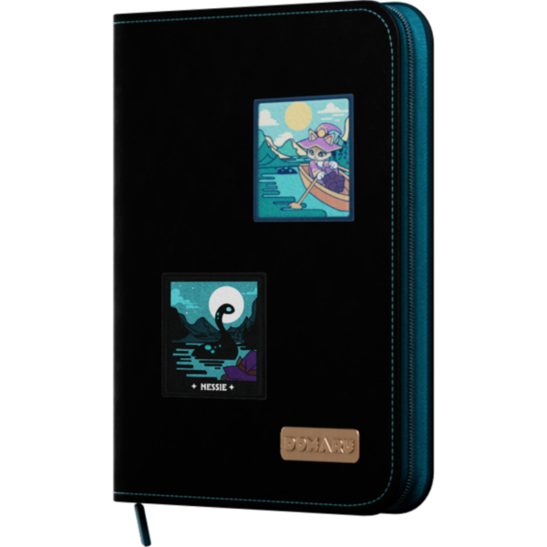 Gatherers' Tavern: DOMARU 9-Pocket Patch Binder - Cryptids Collection: Turquoise Loch - met patches