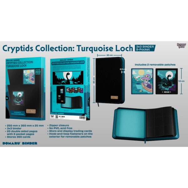 Gatherers' Tavern: DOMARU 9-Pocket Patch Binder - Cryptids Collection: Turquoise Loch - sfeerbeeld