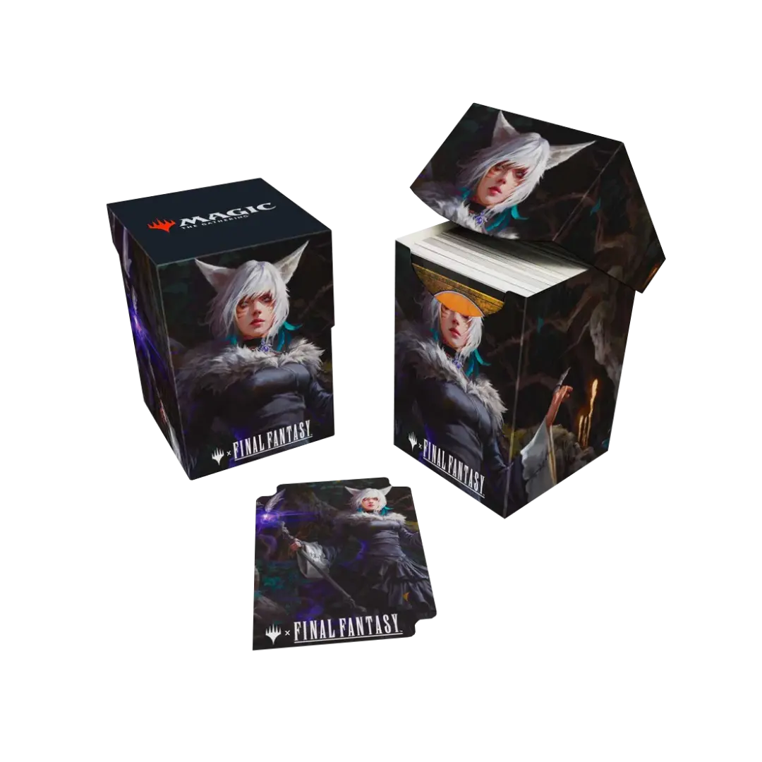 Ultra Pro: Magic: The Gathering - Final Fantasy - 100+ Deck Box: Y'shtola, Night's Blessed (Inclusief Deck Divider) - verpakking vooraan