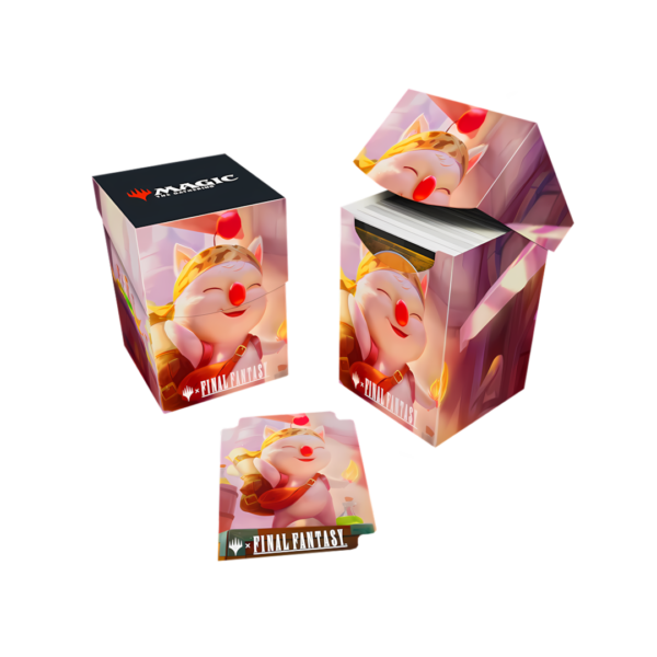 Ultra Pro: Magic: The Gathering - Final Fantasy - 100+ Deck Box: Stiltzkin, Moogle Merchant (Inclusief Deck Divider) - verpakking vooraan