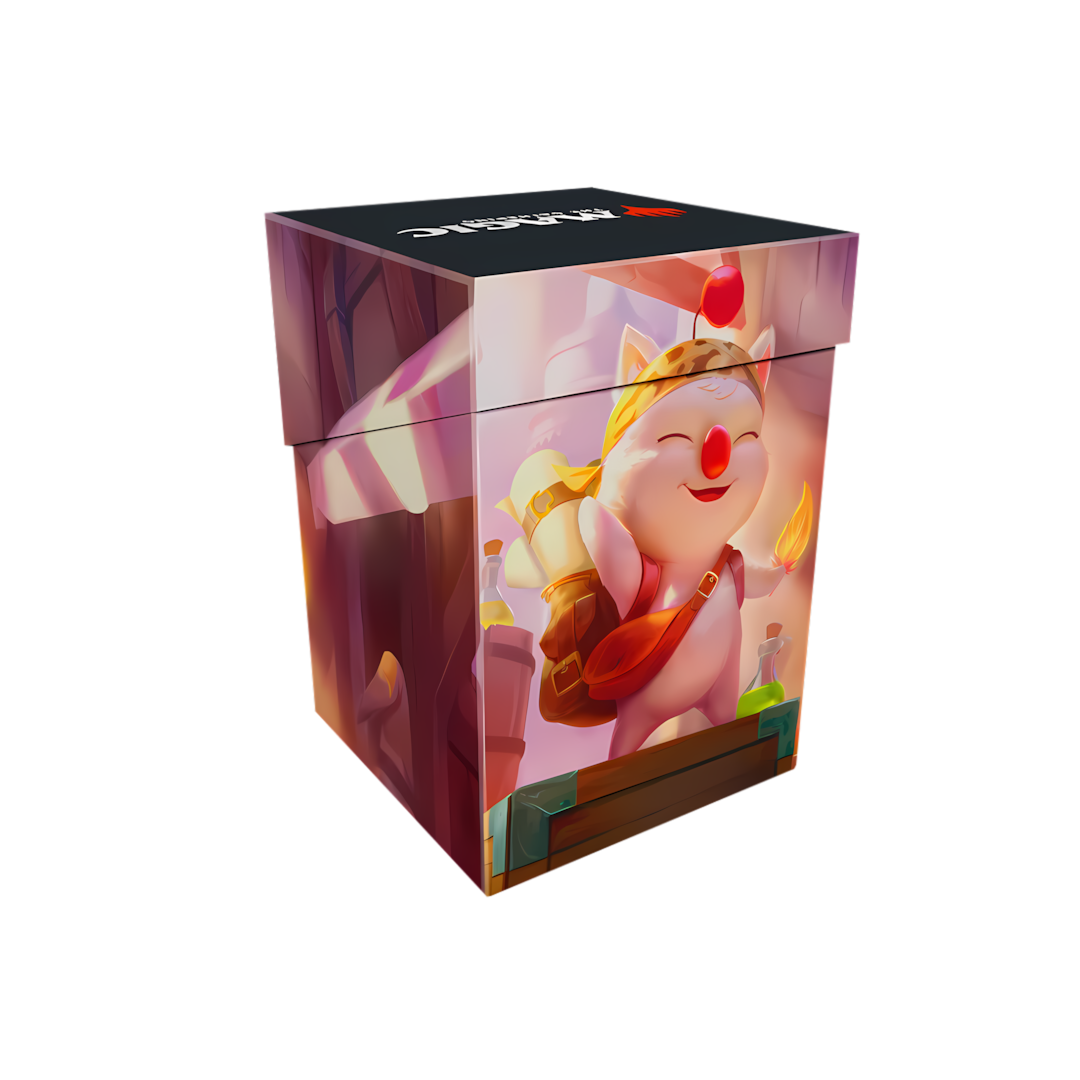 Ultra Pro: Magic: The Gathering - Final Fantasy - 100+ Deck Box: Stiltzkin, Moogle Merchant (Inclusief Deck Divider) - zijaanzicht