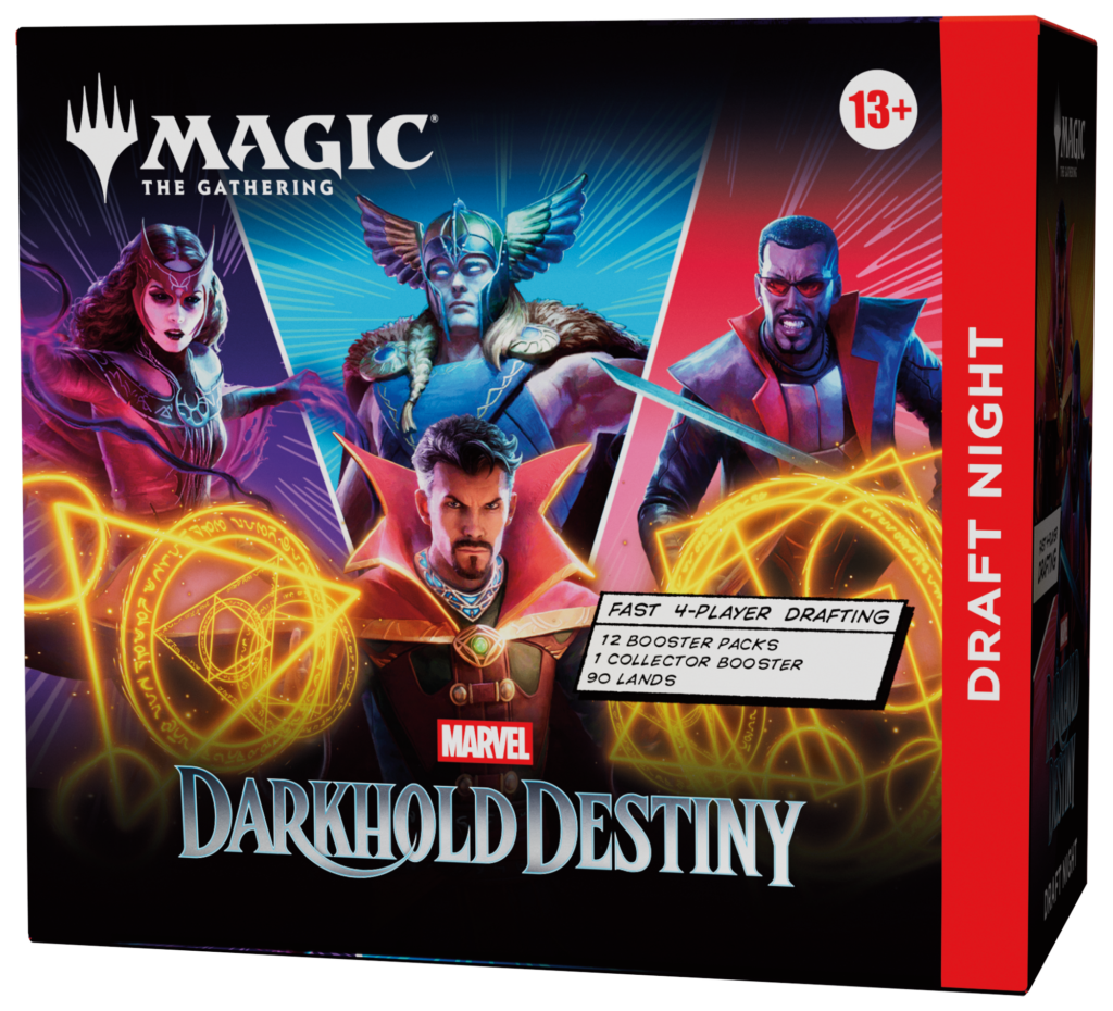 Magic: The Gathering - Marvel: Darkhold Destiny - Draft Night (Inclusief 12x Play Boosters en 1x Collector Booster) (Engels) - verpakking vooraan